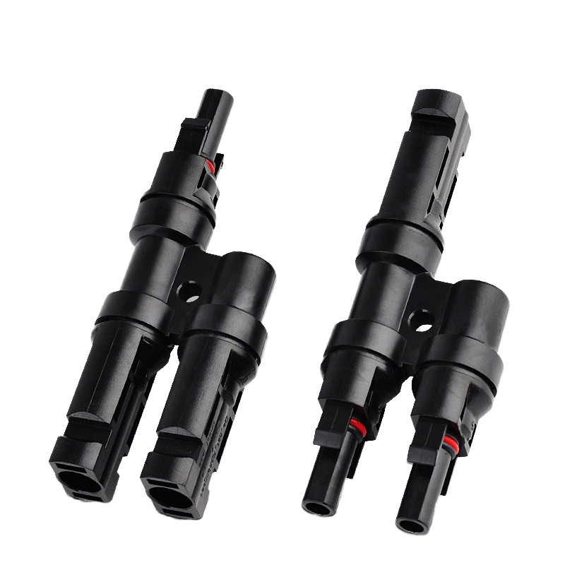 IP67 Waterproof 1000V T Branch Solar Connector -T Round 3P Female Copper 30A DC Series Parallel Connection 1000V PC