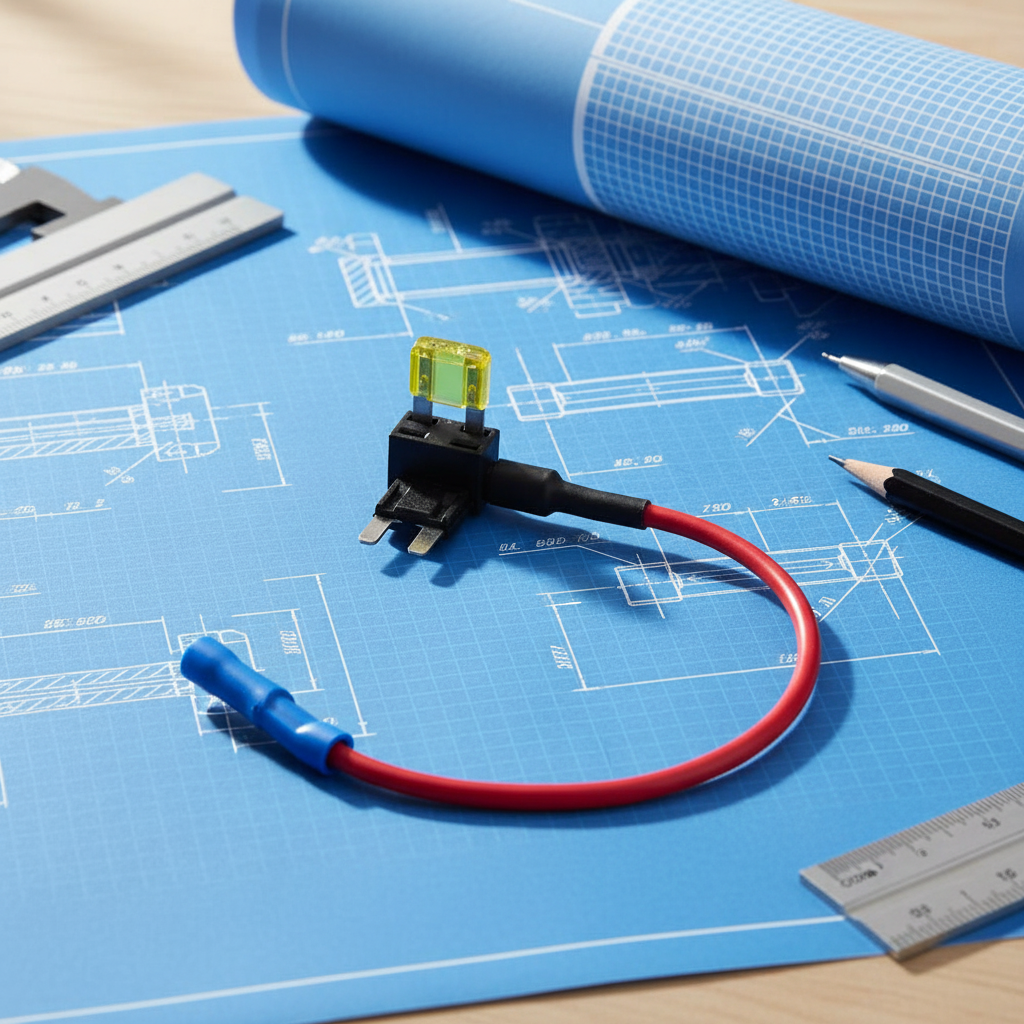 Factory Wholesale Mini Car Fuse Auto Fuse Tap 16AWG 150MM Blade Fuse Tap ACU/ACS/ACN for Monitoring