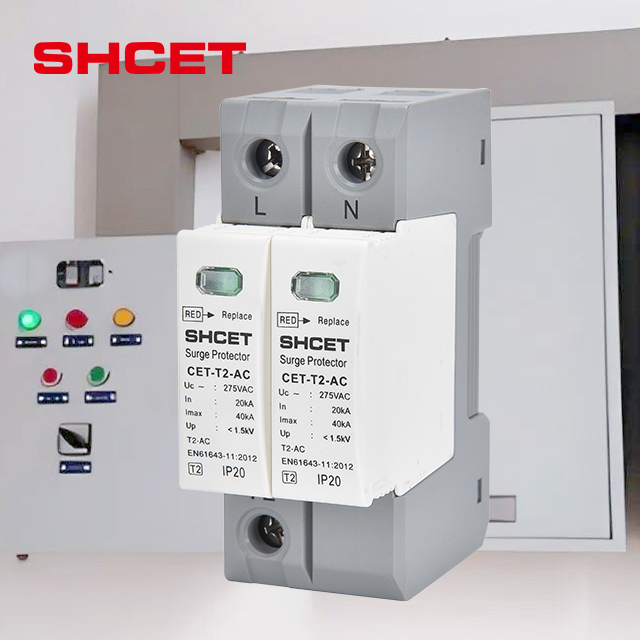 Ac SPD 275v 385v Surge protection Protector Devices lightning spd 10ka 20ka 40ka 50ka T2 1P 2P 3P 4P Type 1 2 3 4 Pole Ac SPD
