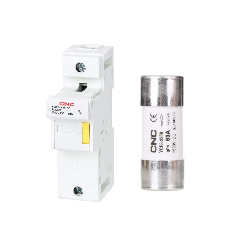 Manufacture 63A 80A 1500VDC China Holders Holder Plastic 1500V Solar DC Fuse