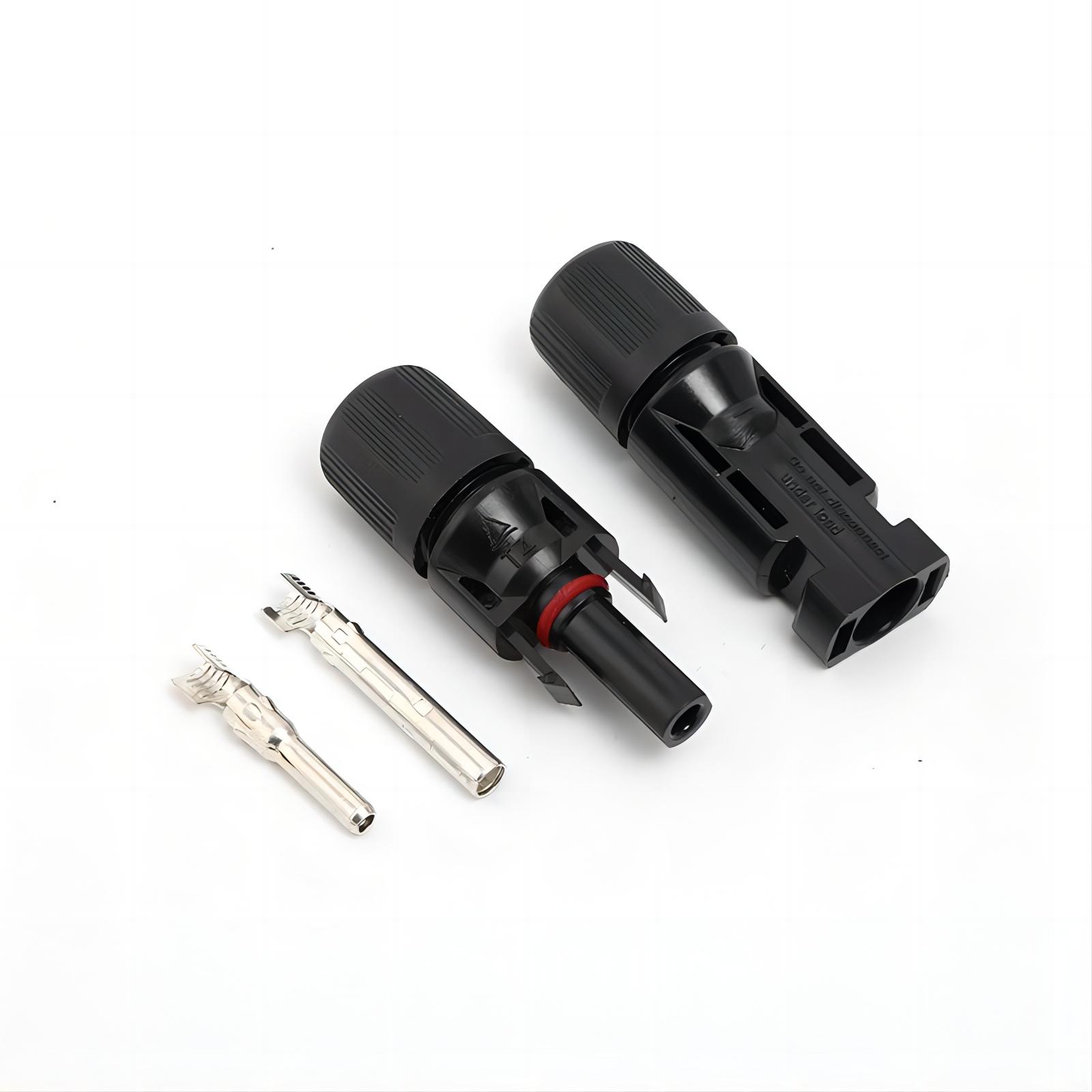For MC4 Male Female Photovoltaic Connector Waterproof Solar Panel Wiring Head with Crimp Terminal for Solar Photovoltaic Module