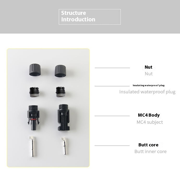 Slocable 1500V Waterproof Solar Cable Connector MC4 Solar Panel Connector for Solar Energy Systems