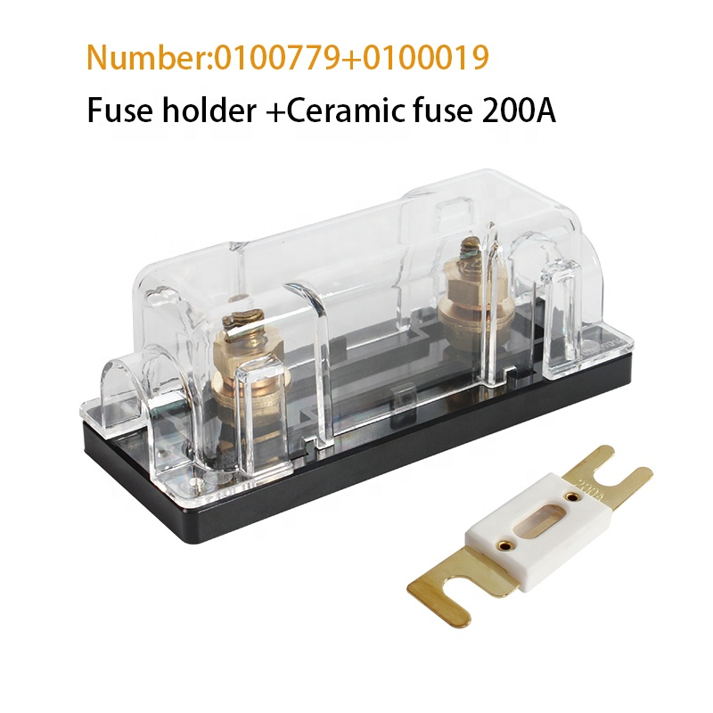 CAPEXRV High Quality RV Accessories 100A/200A Refitting and Installing ABS Fuse High-Power Fuse Seat Car Fuse Holder