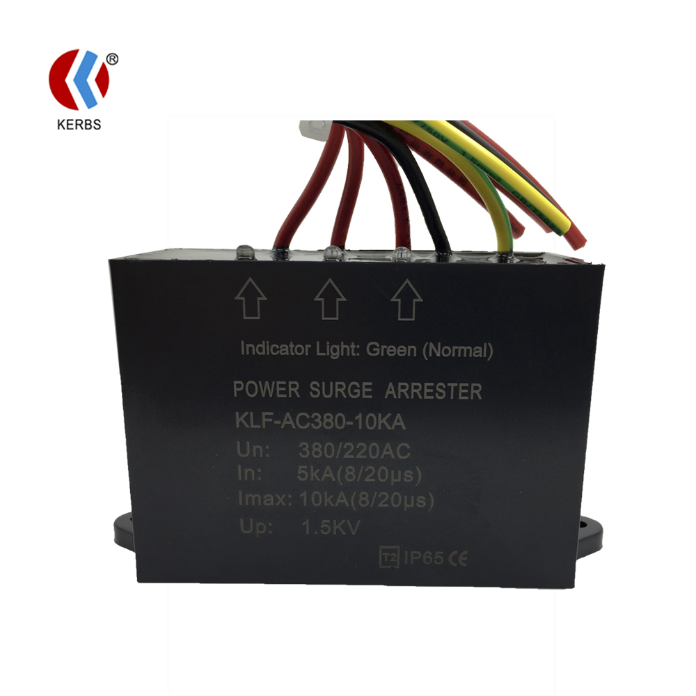 Whole House Waterproof LED Surge Arrester 10kv lightning protection Device 380V 10KA Surge Protector