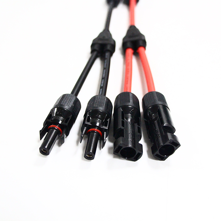 UV Resistant Photovoltaic PV Connector Y Branch Parallel Connector IP67 Waterproof Solar Energy System Cable Adapter Pair