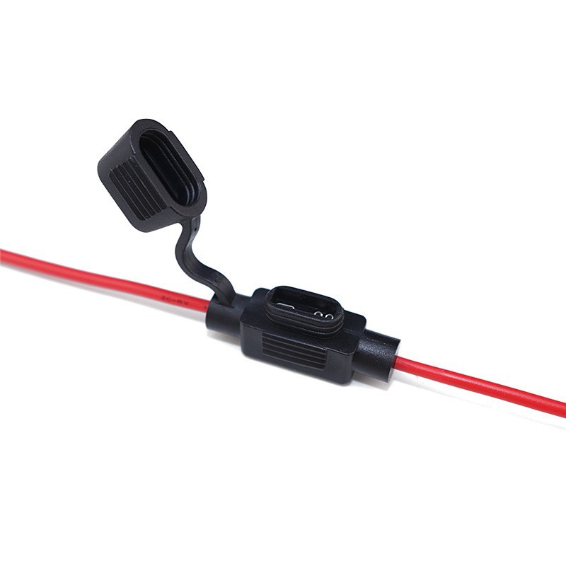 Automotive Inline Waterproof Mini Fuse Holder with Wire,1015 18AWG Cable, Circuit Protection for Car