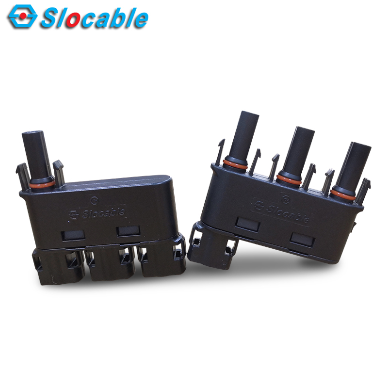 PPE Insulation Photovoltaic 1500V DC PV Branch 3to1 Male to Female Solar Connector for Solar Energy