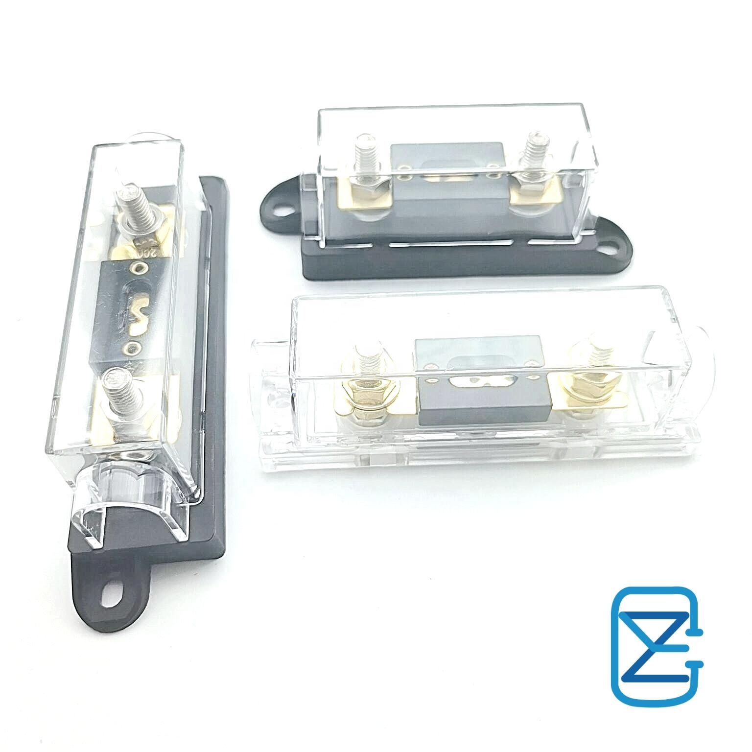 12V-24V Car Audio ANL Fuse Holder Inline with Transparent Plastic Base Cover for Automotive Truck Video System