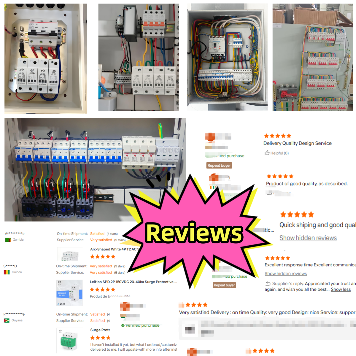 LEIHAO 4P AC SPD 40A 275V Surge Protector Low Voltage Arrester Module Surge Protective Device For Lightning Protection
