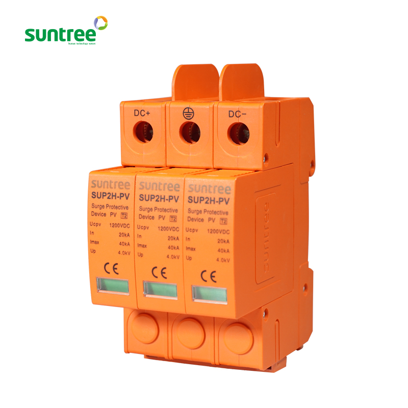 Suntree 20ka 40ka Whole House 3p 4p Dc spd Surge protection Device