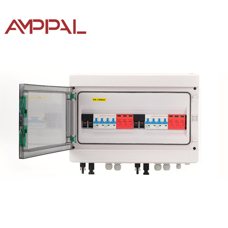 DC500V 2in 2Out IP65 Waterproof PV Solar Combiner Box with Surge Protection for Solar System