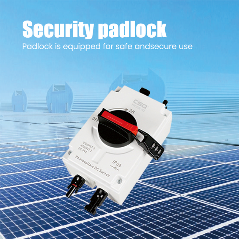 CSQ Solar Dc 20a Isolator Switch 63A DC Pv Isolating IP66 Switches Disconnector Switch for Pv System
