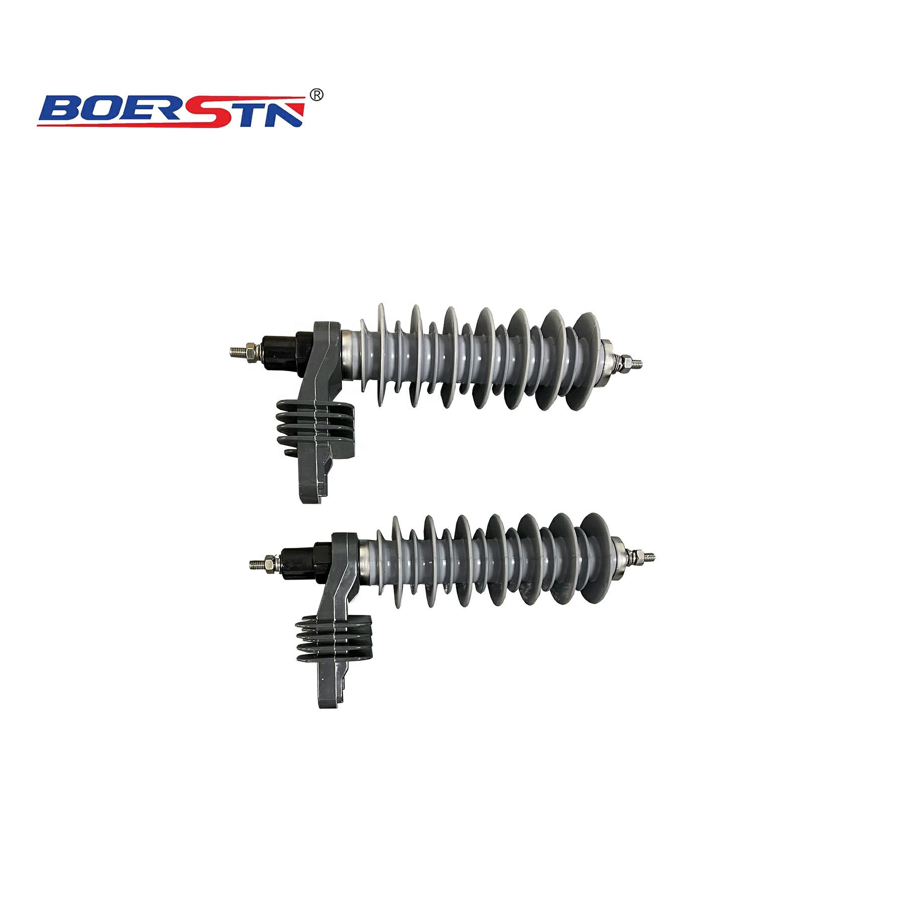 HY5W 3 Phase Surge Arrester 21kV 24kV High Voltage Lightning Arrester Composite Metal Oxide Polymer Distribution Overvoltage