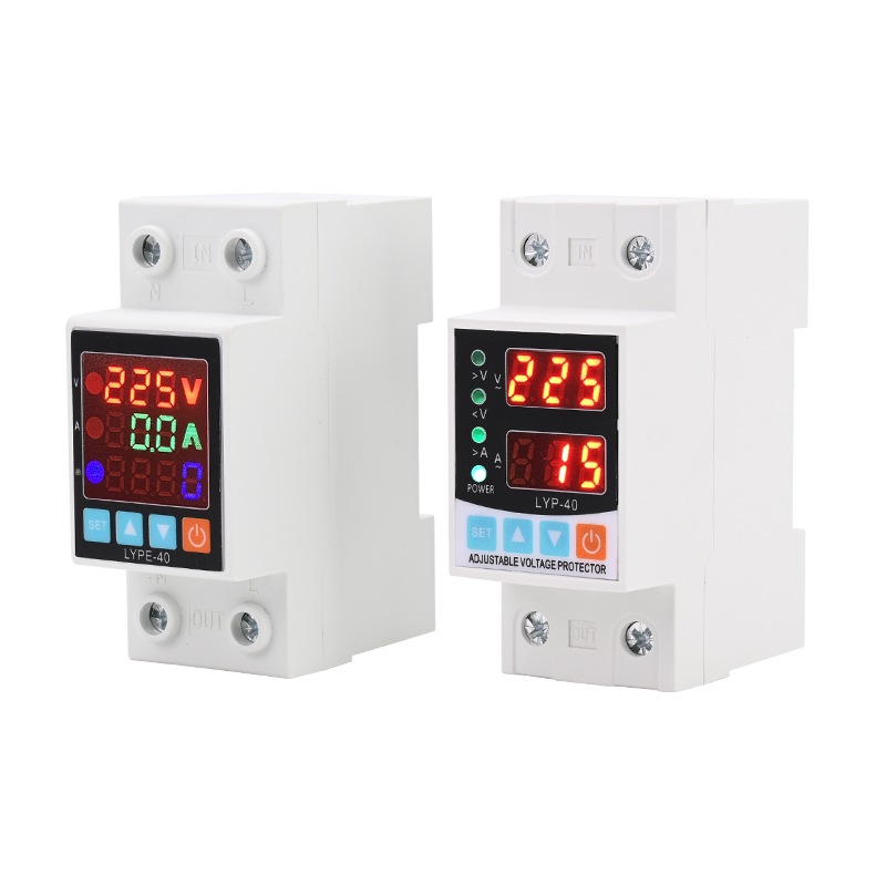 63A Single-phase Adjustable Overvoltage And Undervoltage Protector 3 In1, With Voltage And Current Protection Kwh Energy Merter