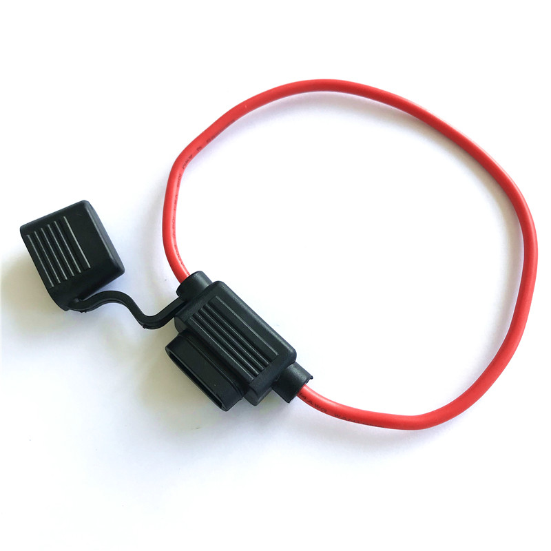 Small Blade Type Waterproof Power Socket 10A Inline Fuse Holders 16AWG Auto Car Replacement Fuses 16AWG Length