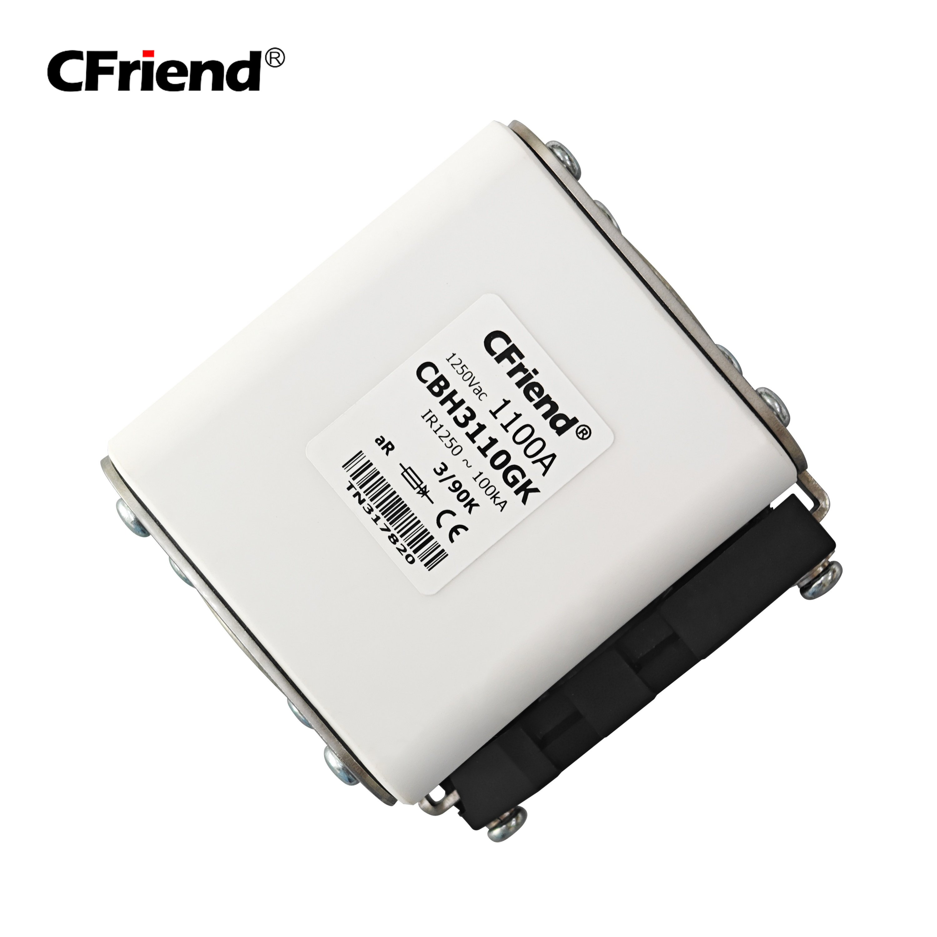CFriend Ceramic Copper Fuse Link 1100A 1250Vac Power Electronics HRC Fuse Link Indicating Square Body Fuse CBH3110GK