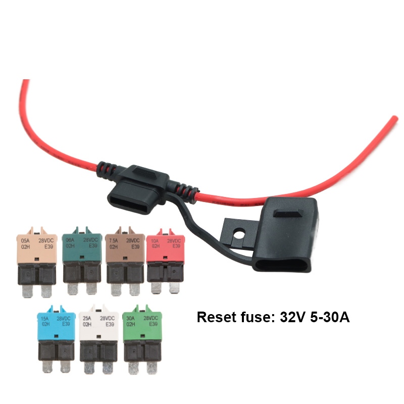 12AWG Weatherproof Auto Reset ATC/ATO 25A PVC 10kA Breaking Capacity Boat Use Inline Fuse Holder