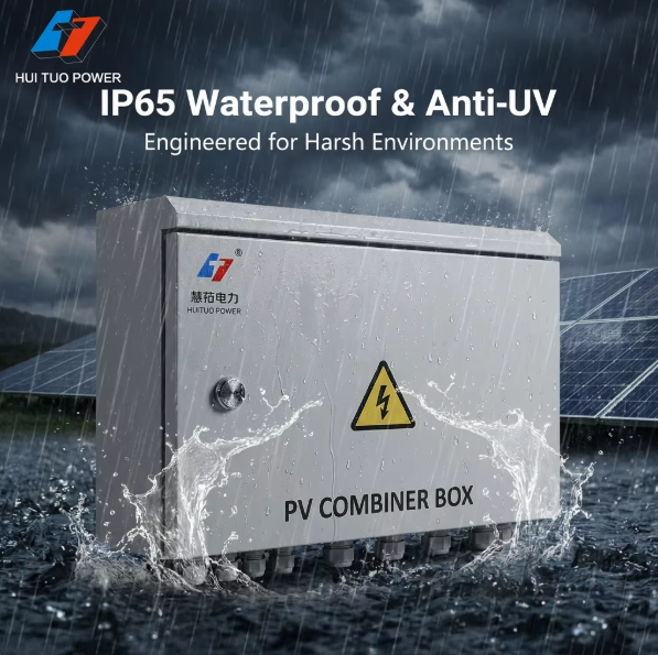 Smart 1500VDC Solar PV Combiner Box With RS485 Communication And High Current 30A Circuit Breaker For Commercial Solar Pane
