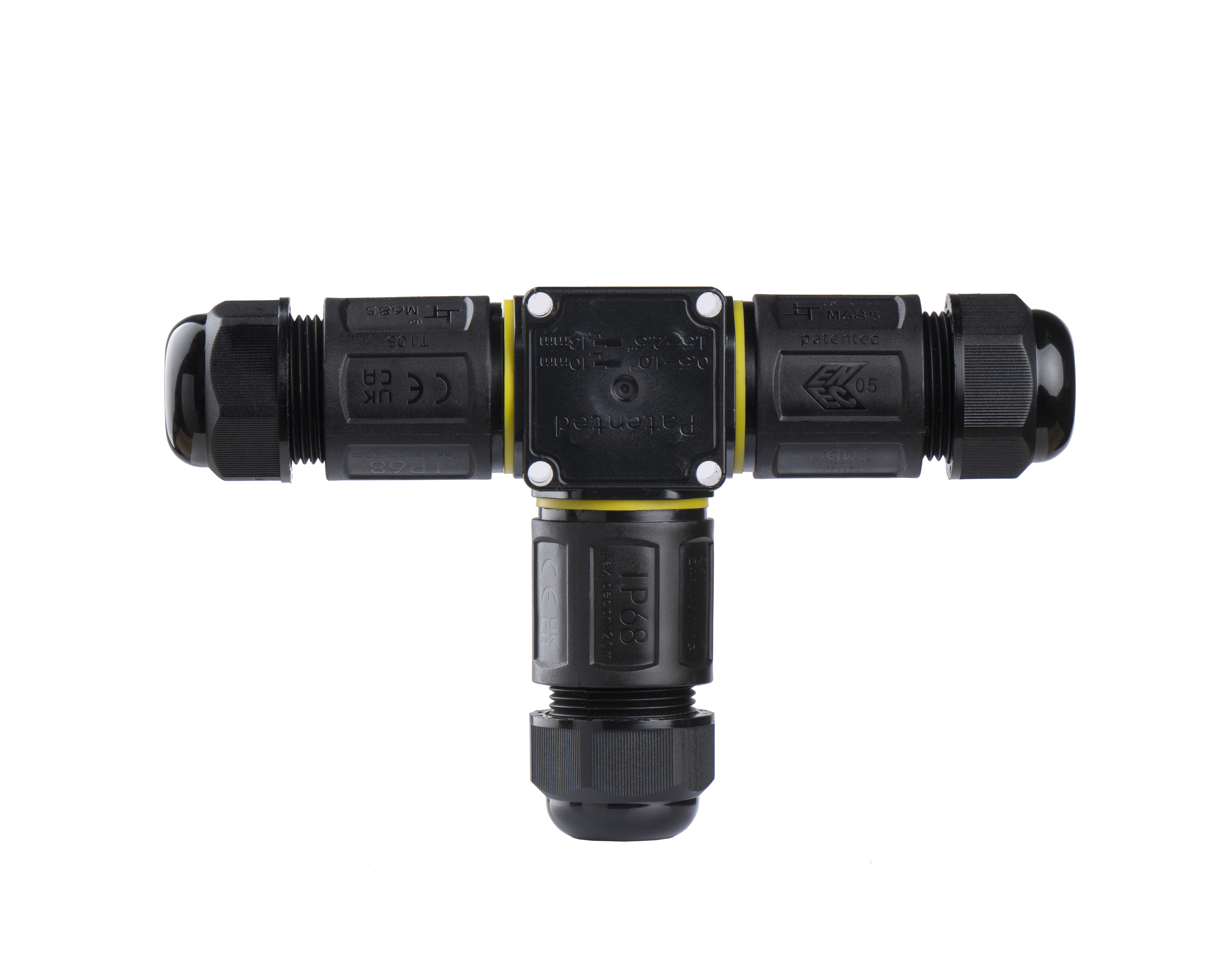 IP68 Waterproof Copper Quick Connector 3 Way No Screw Wire Connector For 2-5 Core Cable Solar Power System 32A
