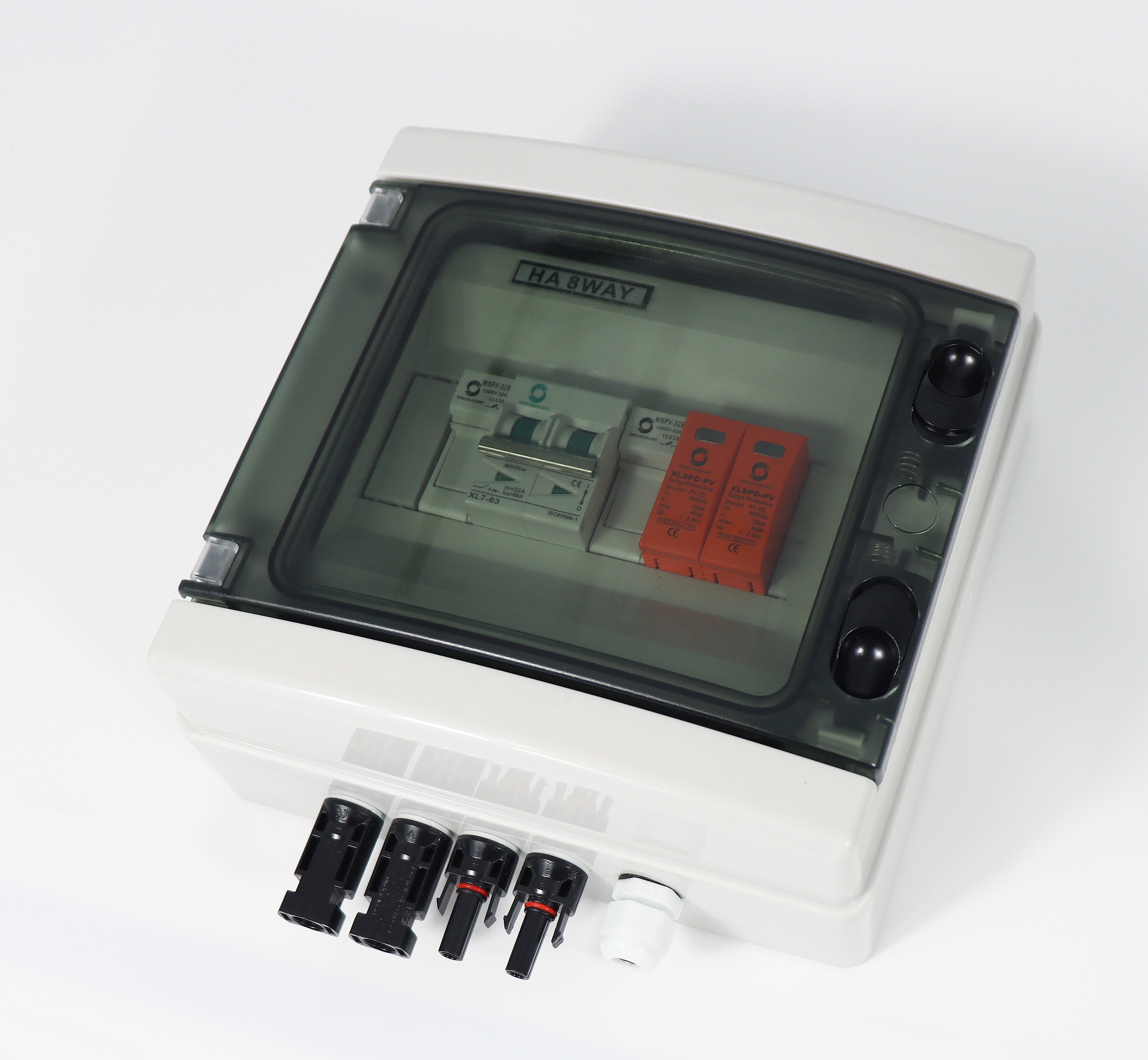 WSDB-PV1/1 IP65 1 in 1 OUT 1 Strings Array 3KW 16A 500V DC Solar PV Array Combiner Box