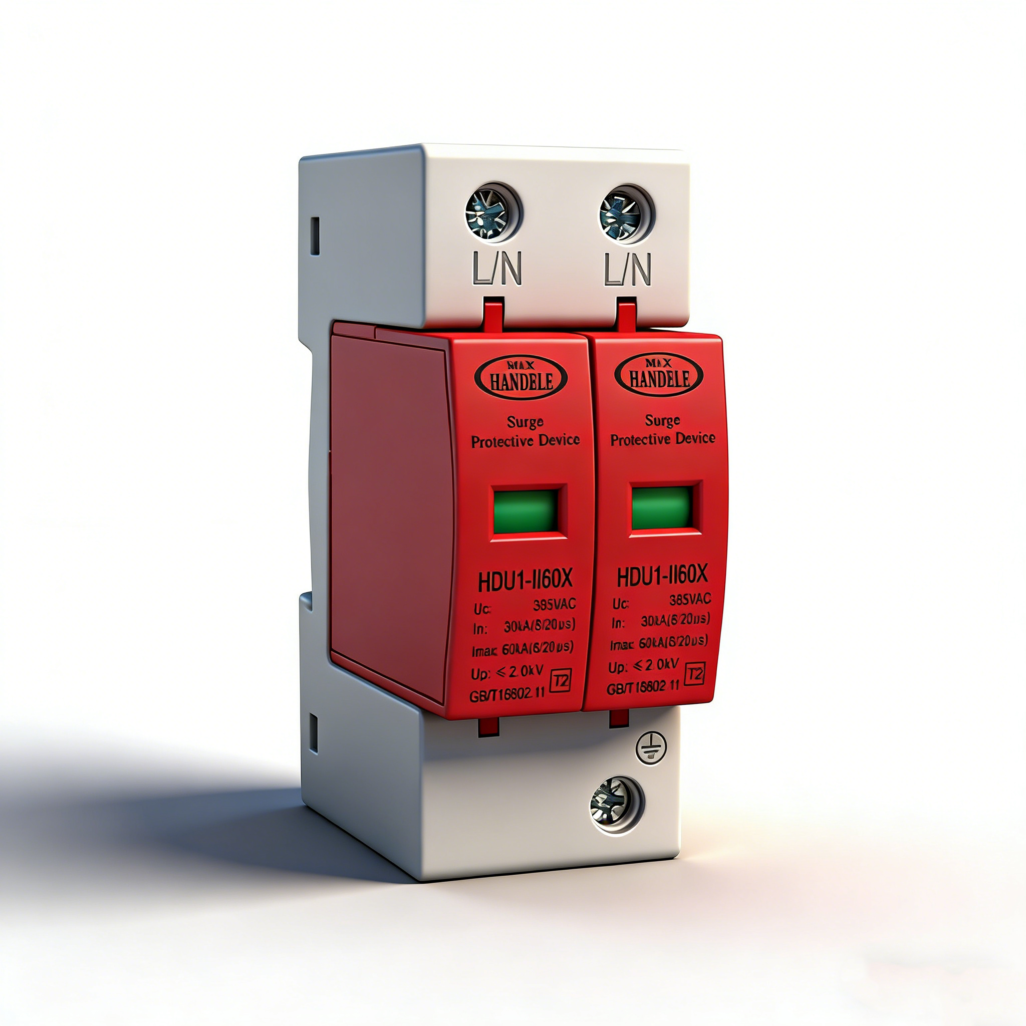 Whole House Protector T2 CE Certified in 30-60ka Power 2 Pole AC 385V Waterproof Surge Protection Device