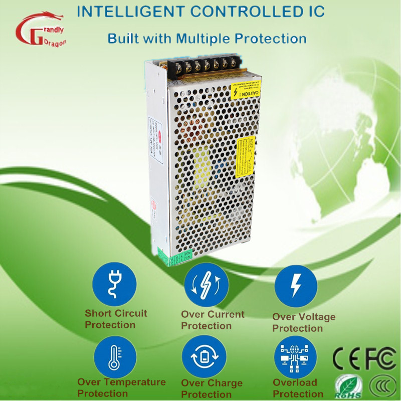 150W 24V SMPS High Efficiency Switching Power Supply for LED Strips