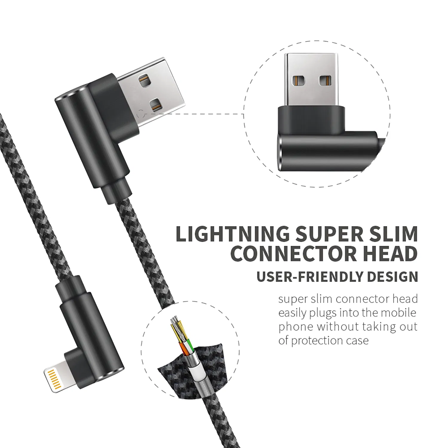USB to Lightning Cable 3FT 6FT 10FT New Nylon Braided Lighting Cable Durable Lightning Cable