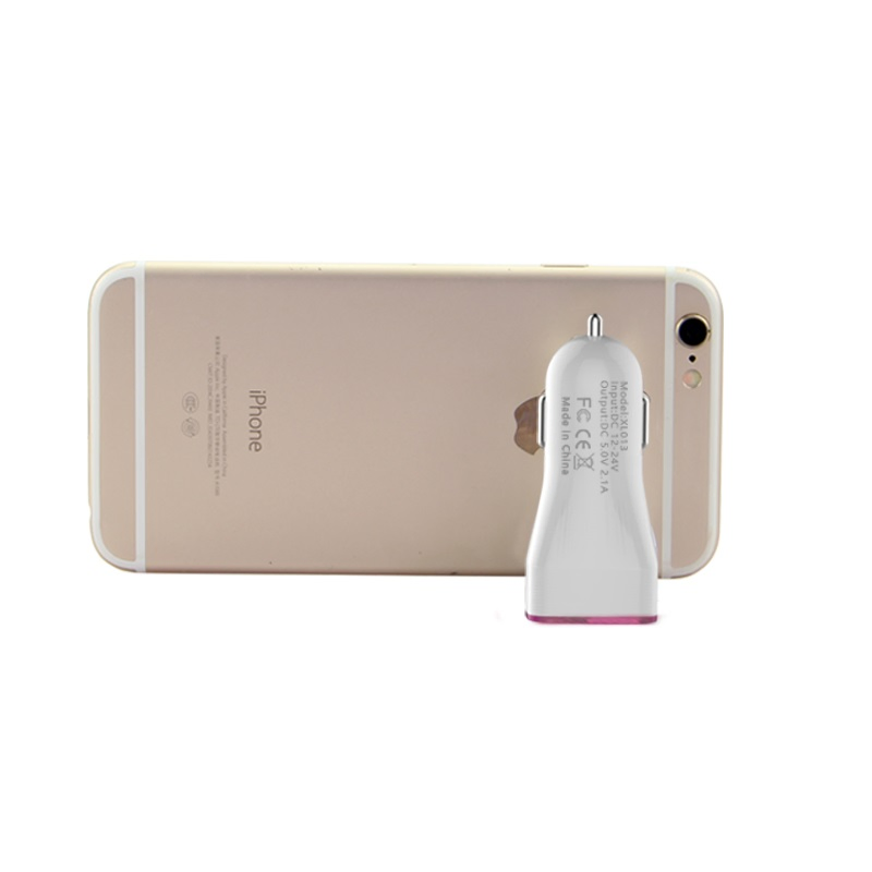 3.0 2.4A Dual USB Ports Black Color Car Charger