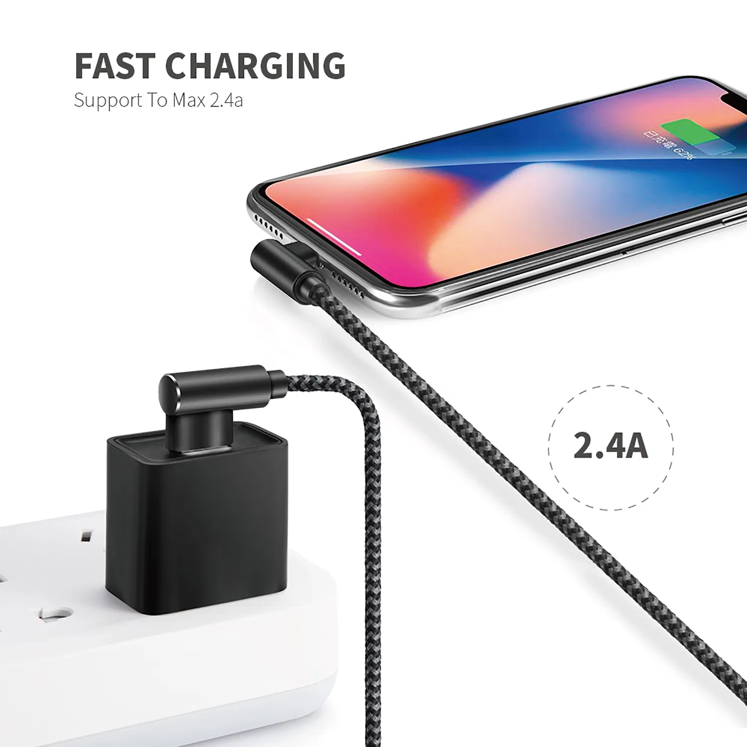 USB to Lightning Cable 3FT 6FT 10FT New Nylon Braided Lighting Cable Durable Lightning Cable