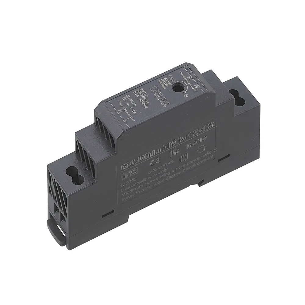 Industrial Hdr-15-12 Heavy-Duty DIN Industrial Rail Switching Power Supply for Manufacturing Plants