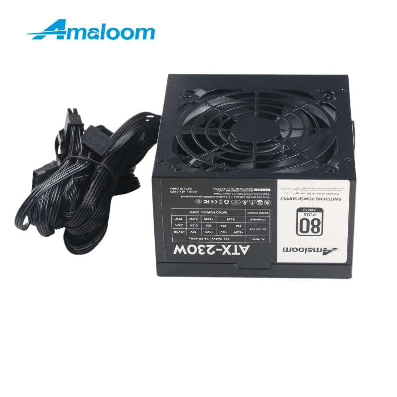 Amoloom Non-Modular PSU ATX Switching Power Supply 230W with 4+4pin