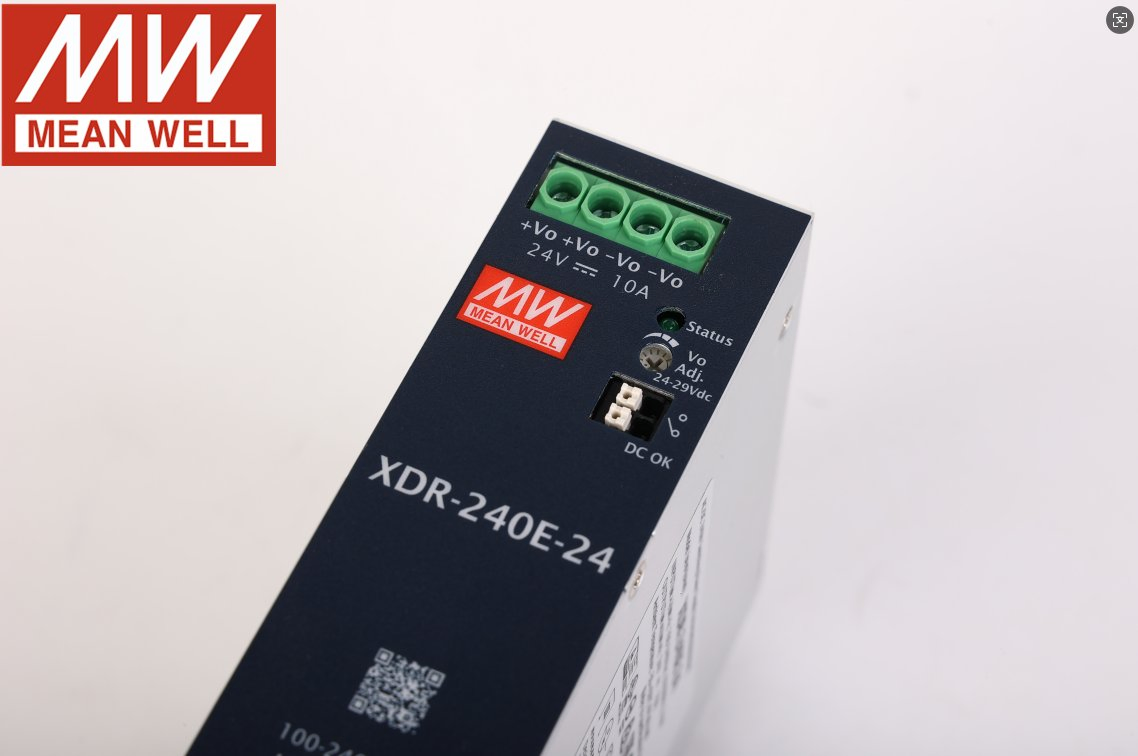 Mean Well Xdr-240e-24 240W 24V DIN Rail Switching Power Supply AC to DC Single Output Industrial SMPS