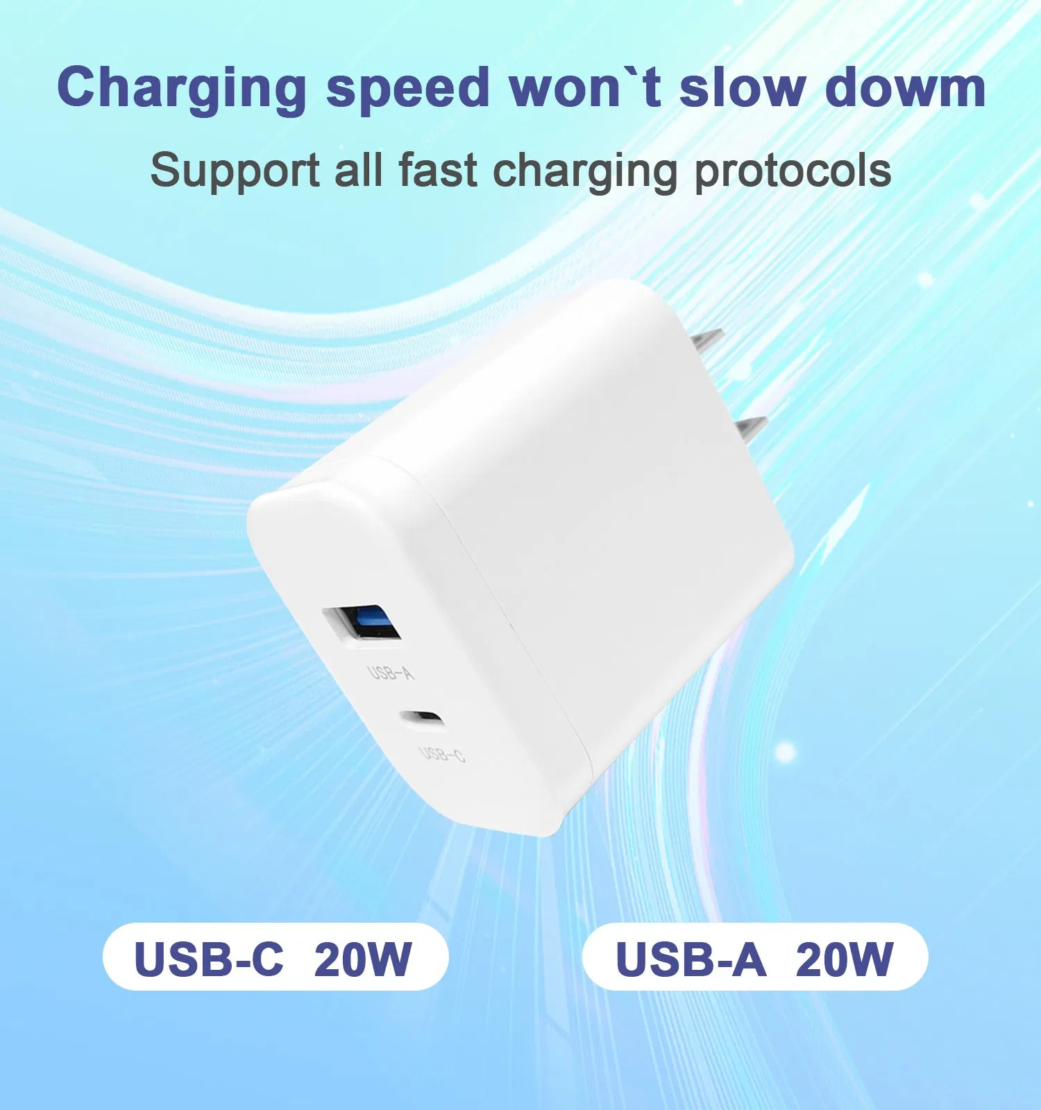 20W USB C Quick Charger 2-Pack Dual Port Wall Charger [Pd 3.0 Power Delivery + Quick Charging 3.0] Fast Block Adapter