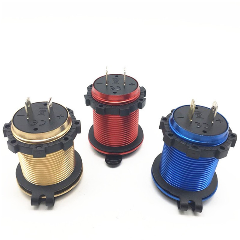 12V 24V USB a Dual Port Quick Fast Auto Bus Car USB Charger QC 3.0 Socket