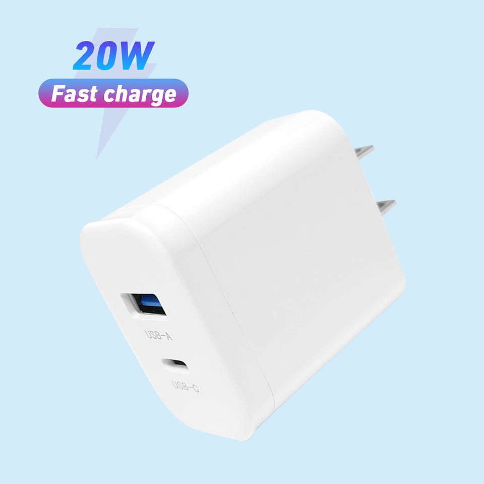 20W USB C Quick Charger 2-Pack Dual Port Wall Charger [Pd 3.0 Power Delivery + Quick Charging 3.0] Fast Block Adapter