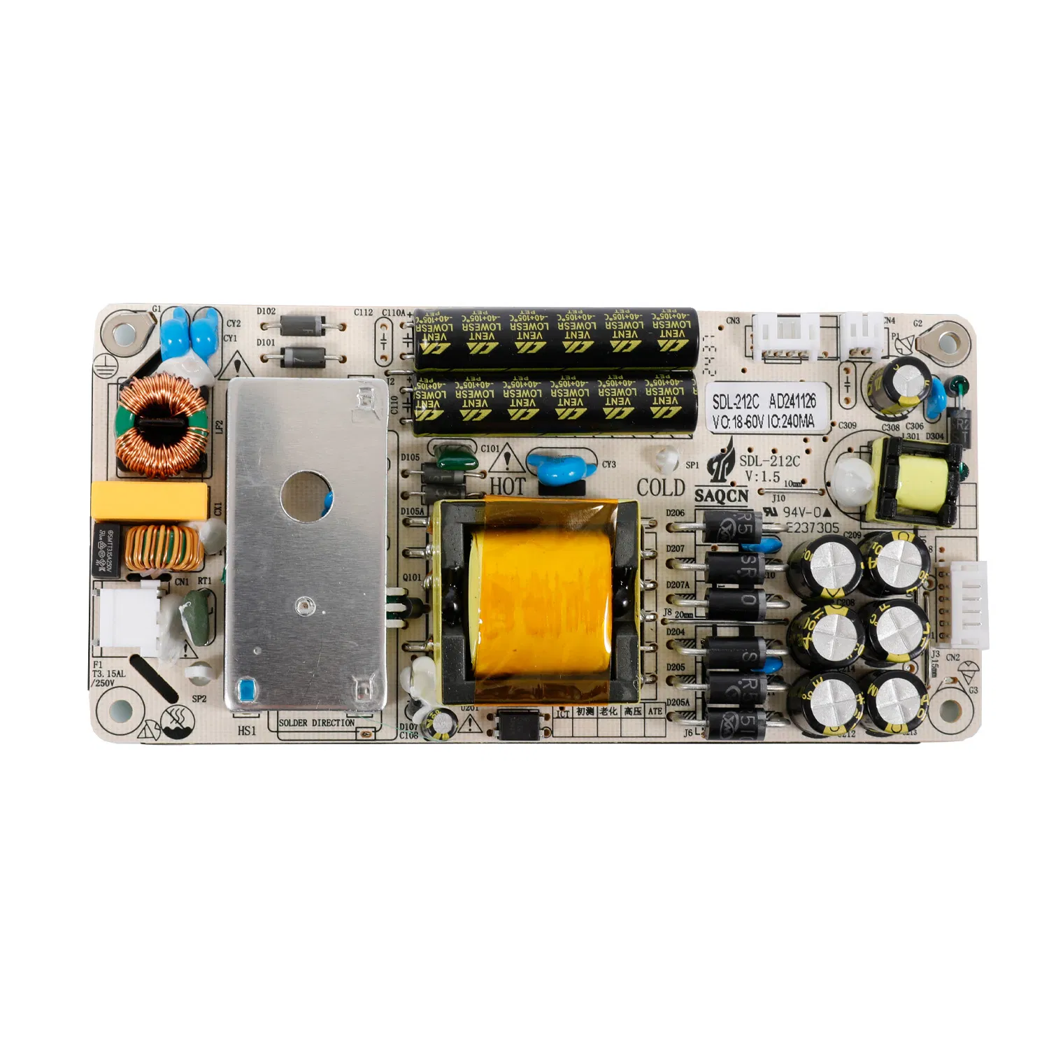 Sdl-212c 72W 48W 60W 2A 3A 4A 5A 6A 18-75V/100-720mA Backlight OEM ODM Custom TV Monitor PCBA LED Coverter AC DC Open Frame Industrial Switching Power Supply