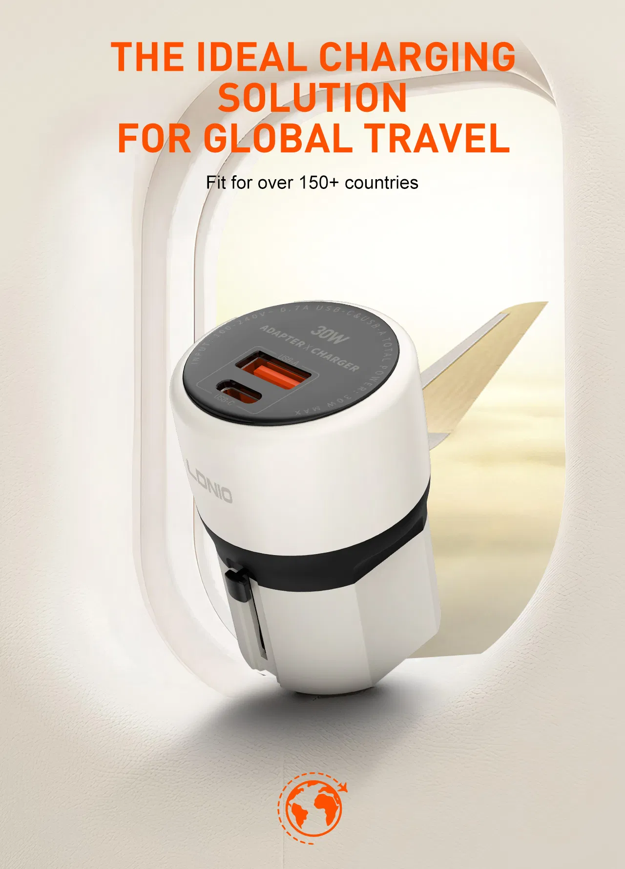 Ldnio Q2319 Compact USB-C Fast Charge Travel Charger