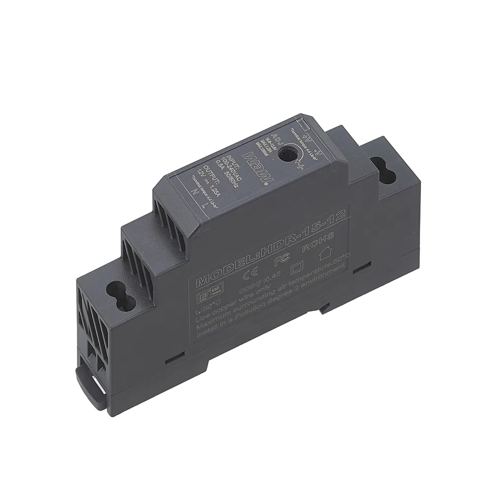 Industrial Hdr-15-12 Heavy-Duty DIN Industrial Rail Switching Power Supply for Manufacturing Plants