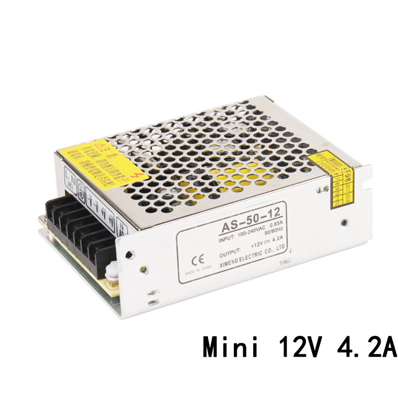 as-50-15 50W 15VDC 3.3A Mini Size Switching Power Supply