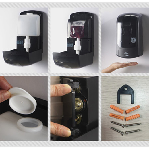 Smarlean H3 White Automatic Foam Soap Dispenser Sensor Liquid Soap Dispenser Touchless Electric Hospital Hand Sanitizer Disinfectant Spray Dispenser and Tray