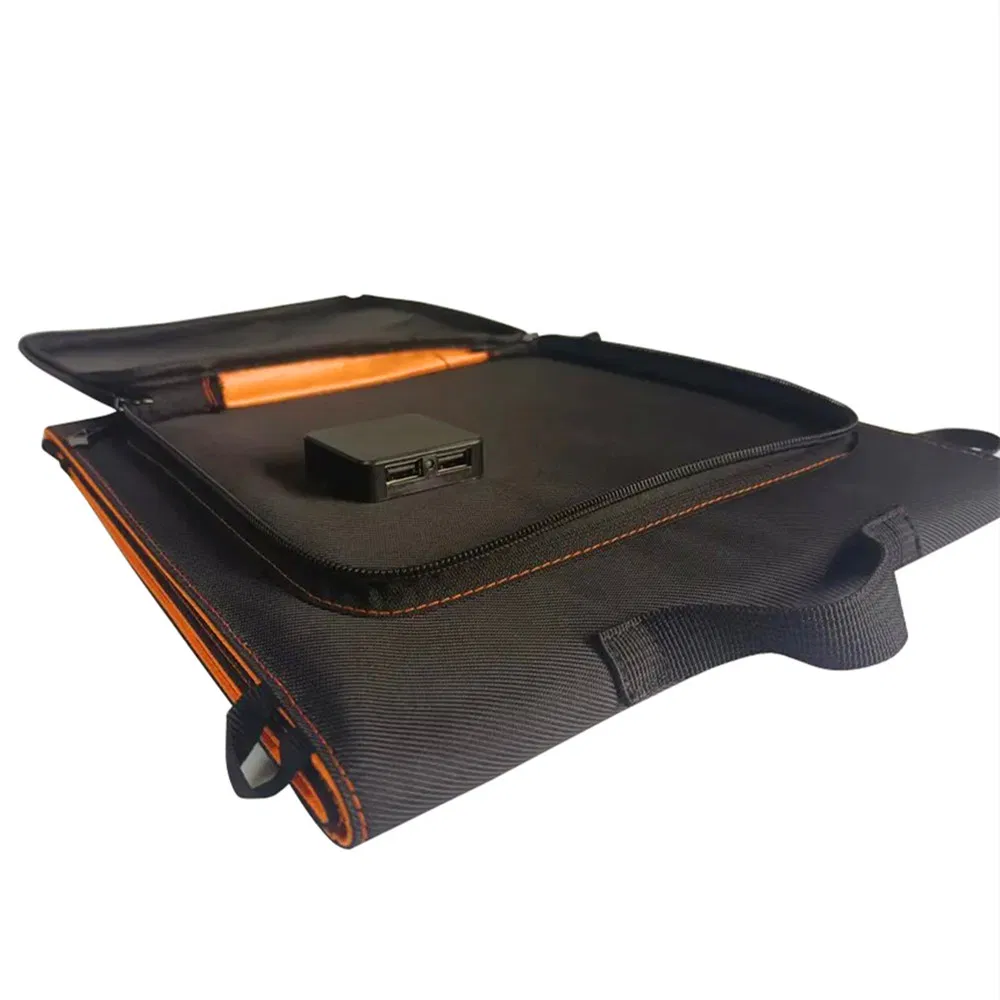 18V 30W Double 5V USB Solar Panels Charging Outdoor Camping Travel Waterproof Portable Mobile Power Bank Solar Wireless Charger