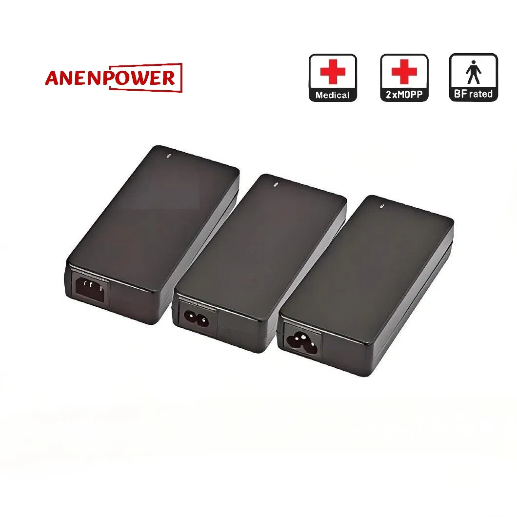 IEC/UL 60601 Compliant 24V 7A Desktop Medical Power Adapter &amp; Switching Power Supply 2×Mopp Isolation UL CE Ukca Rcm