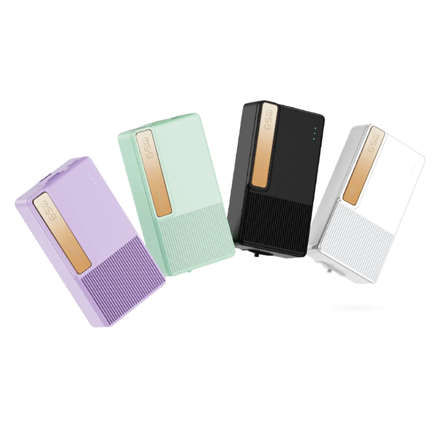 65W Ultra-Slim Uninterruptible Power Charger USB-C Cell Phone Charger Compact Size Pocket Portable Fast Charger 2000mAh Power Bank for Global Business Travel