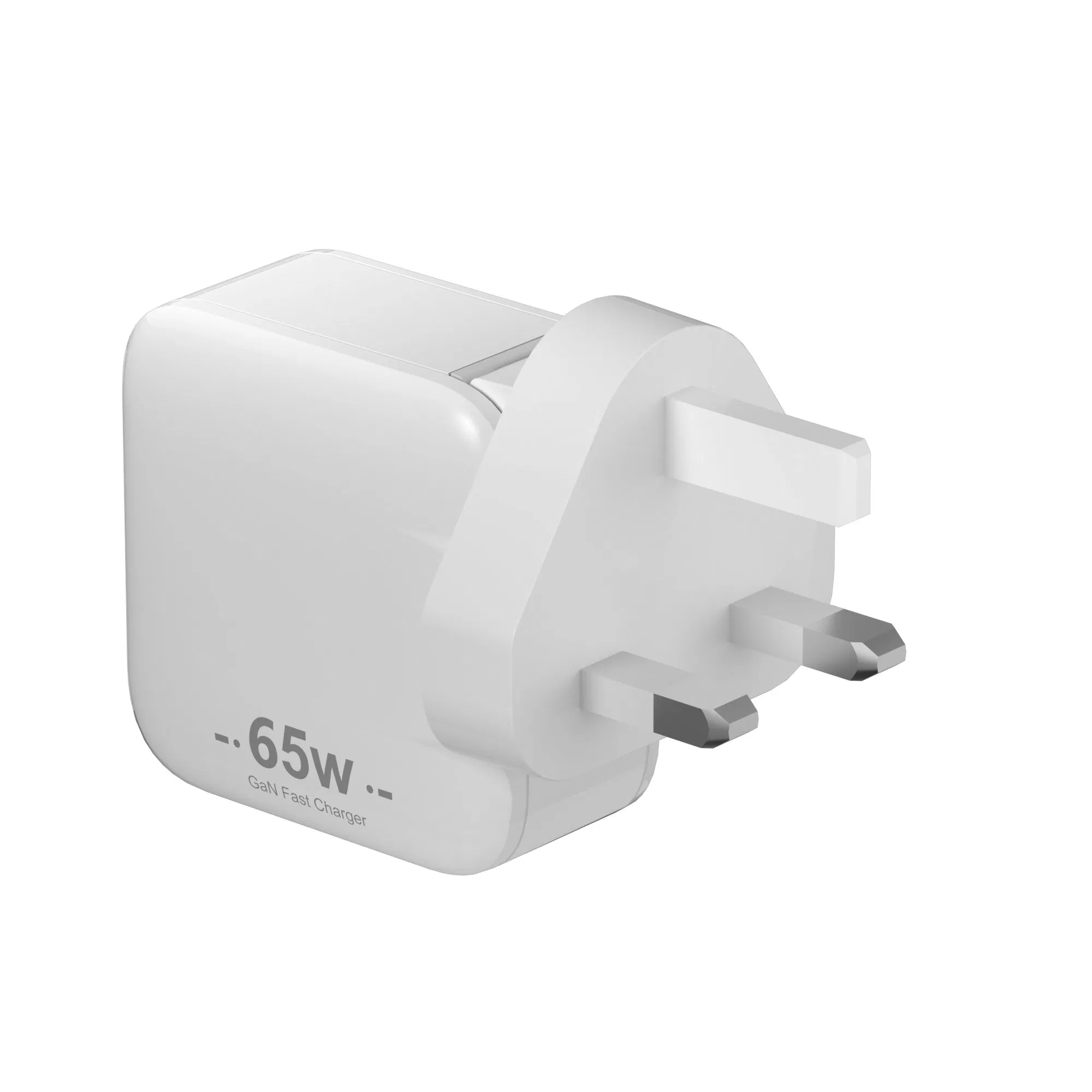 Factory Price 65W 2 Port GaN USB-C Wall Charger with Power Delivery Pd for Laptops,Tablets &amp; Phones (iPhone16/15/14/13/12/11/X, iPad, MacPro, Samsung, and More)