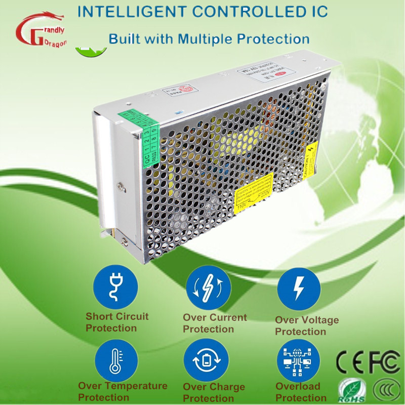 150W 24V SMPS High Efficiency Switching Power Supply for LED Strips