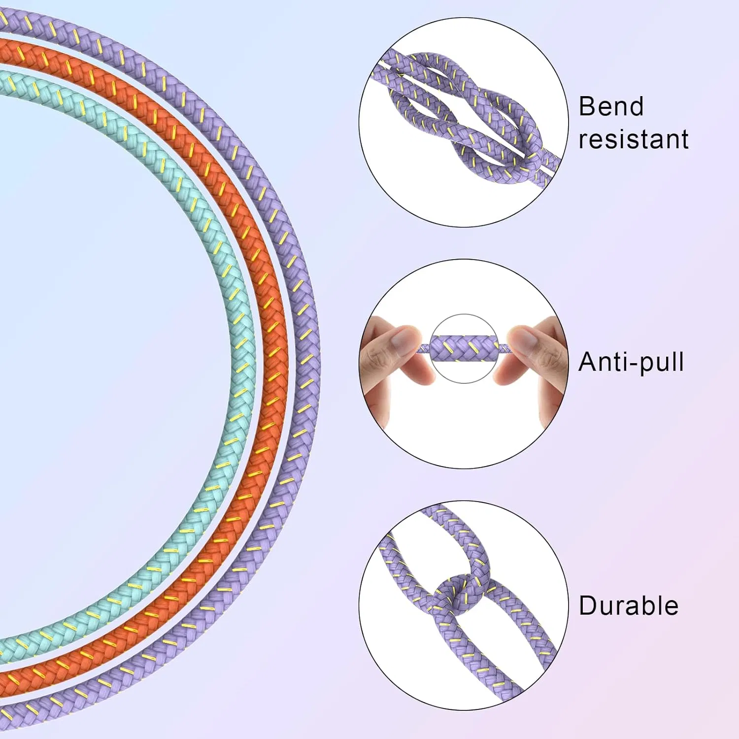 USB-a Lightning Mfi Certified Fast Chargers Cord Fast Charging Cables Data Charging Cable for Apple iPhone/iPad/iPod