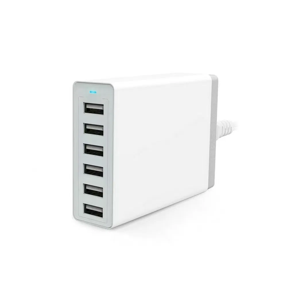 Fast Delivery 50W 6 Ports Portable Desktop Charging Supply 10A Mulit USB Travel Charger for Mobile/iPad