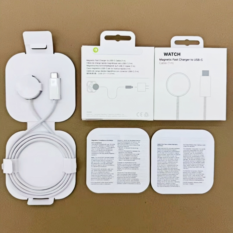 OEM 1: 1 to Original Quality Battery Power Charging Supply Magnetic Fast Charger to USB-C Cable for Apple iWatch Ultra S10 S9