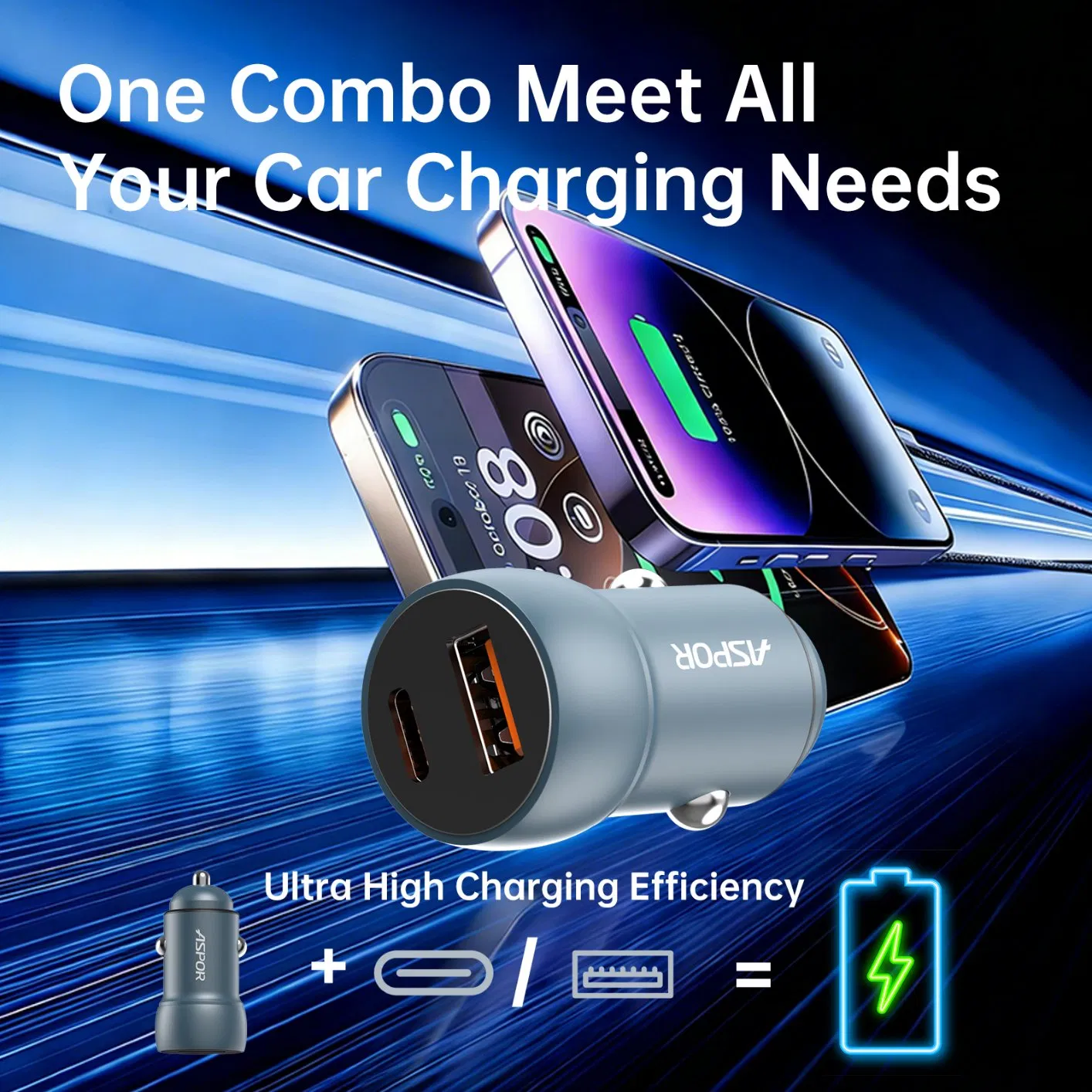 A975 Aspor Car Charger Portable Electric Car Charger Station Power Mobile Adapter