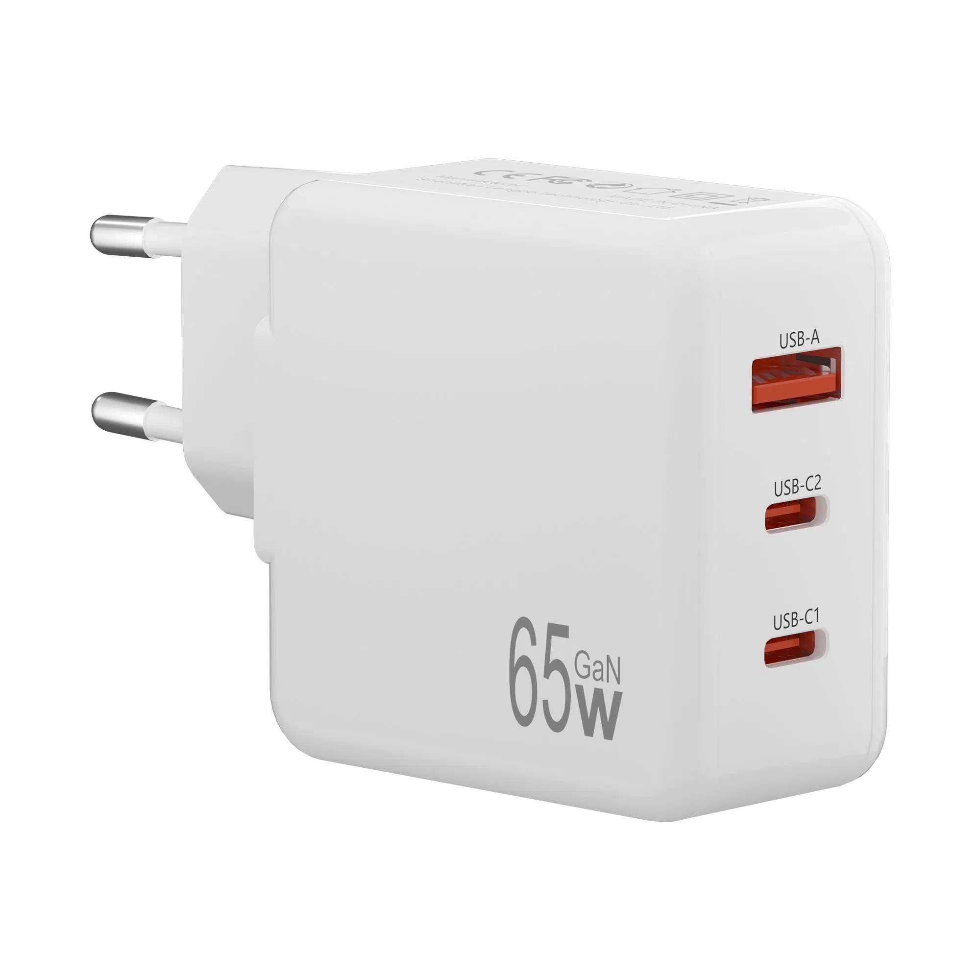 GaN Charger USB-a USB-C 65W Factory Pd Efficient Power Delivery Charger Power -Adaptor Mobilephone Accessories Cell Phone Charger Power Adapter 24V